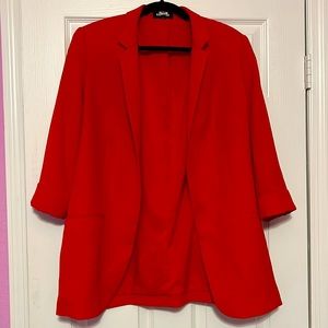 Rarely Worn Express Open Front Boyfriend Blazer in Red Size L